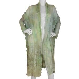 The People of the Labyrinths Tie Dye Festival Boho Robe Cardigan Sweater Jacket